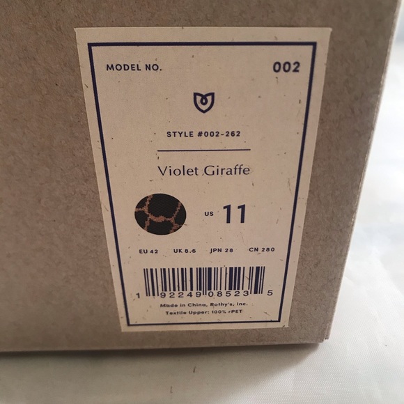 Rothy's VIOLET GIRAFFE Women Size 11,11.5 - Picture 7 of 11